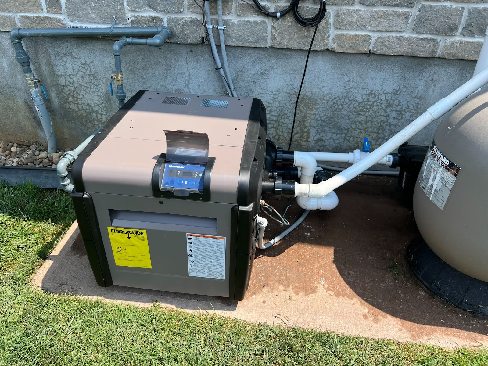 After Pool heater installation